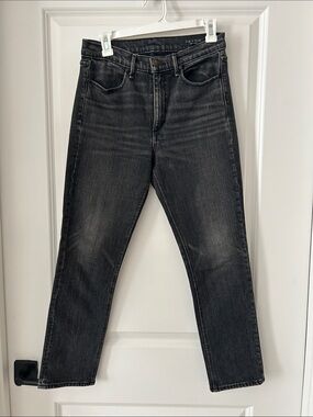 Rag & Bone Black Washed Straight-Leg Jeans